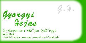 gyorgyi hejas business card